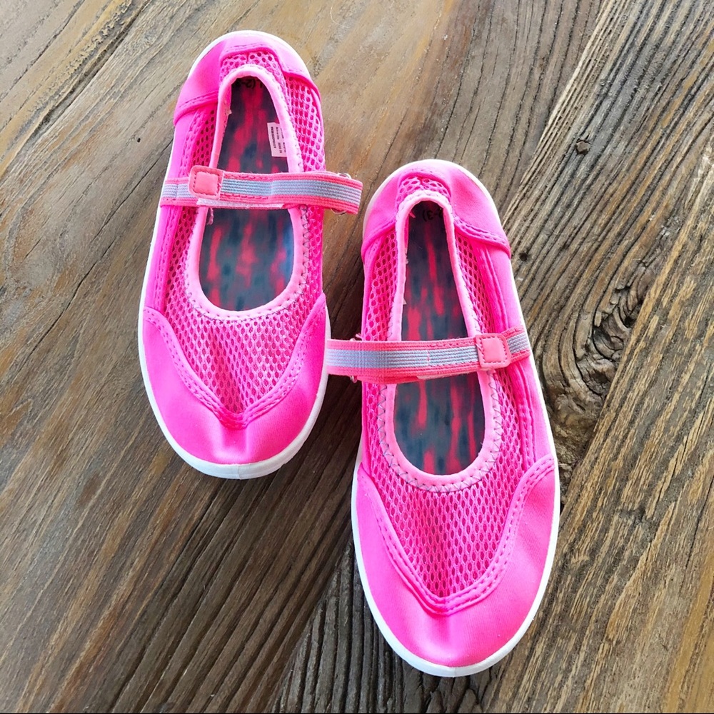 Pink Girls Water Shoes Adjustable Straps Sz 2-3